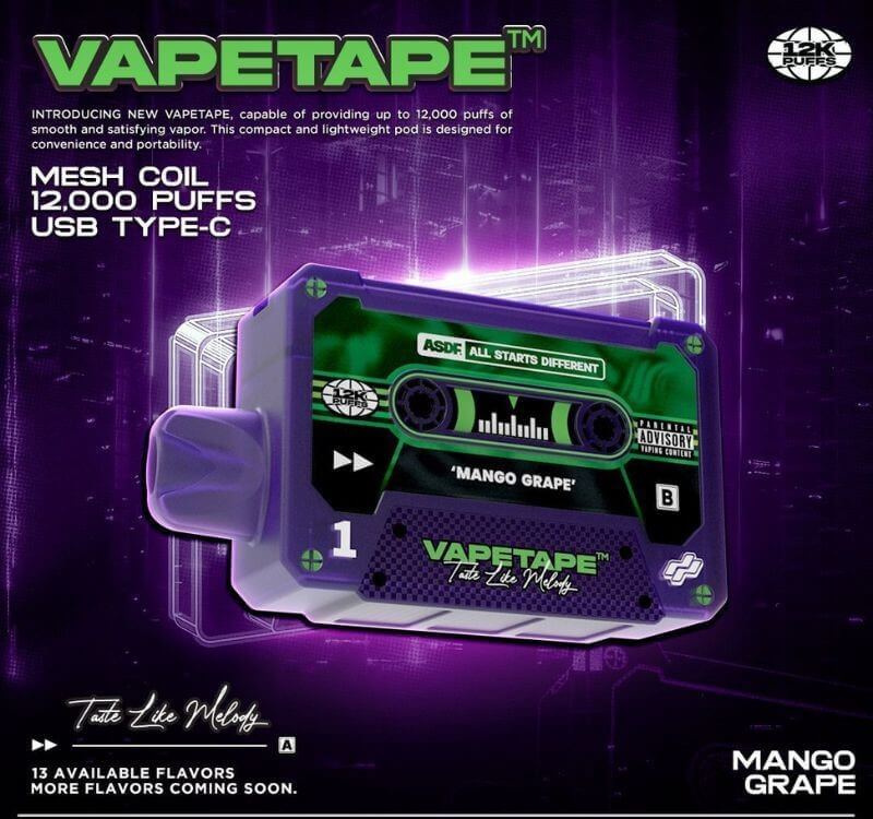 VAPETAPE-12000PUFFS-MANGOGRAPE-singapore-vape-delivery-shop